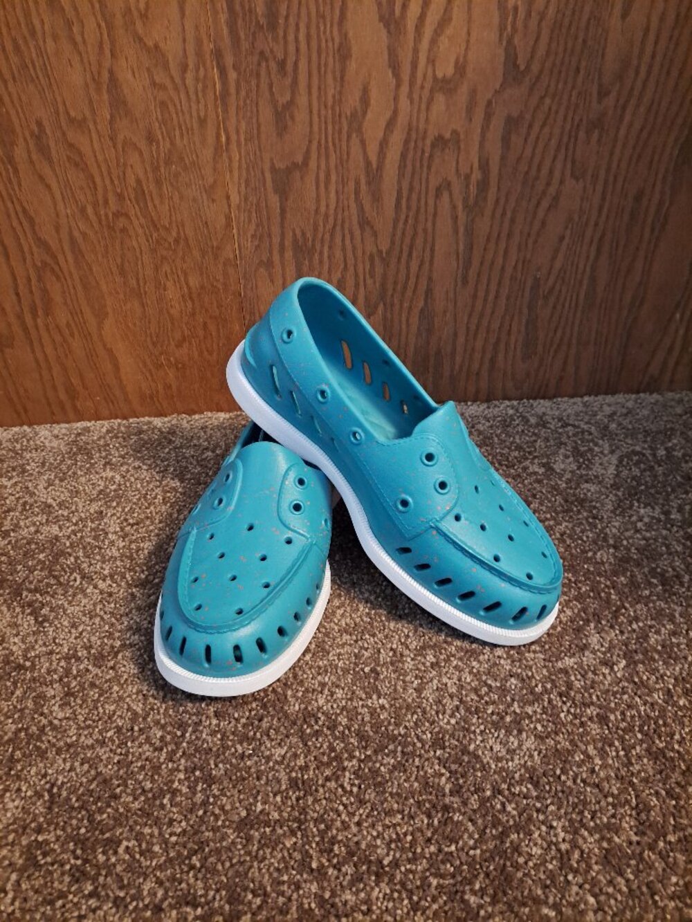 Sperry Unisex Authentic Original Top Sider Float Boat Teal &Red Speckled Shoes